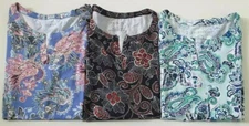 Talbots V Neck Tank Top T Shirt ~ Multiple Patterns & Sizes