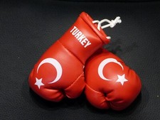 Paar Mini Boxhandschuhe Türkei für Auto Innenspiegel Turkey Kunstleder Geschenk