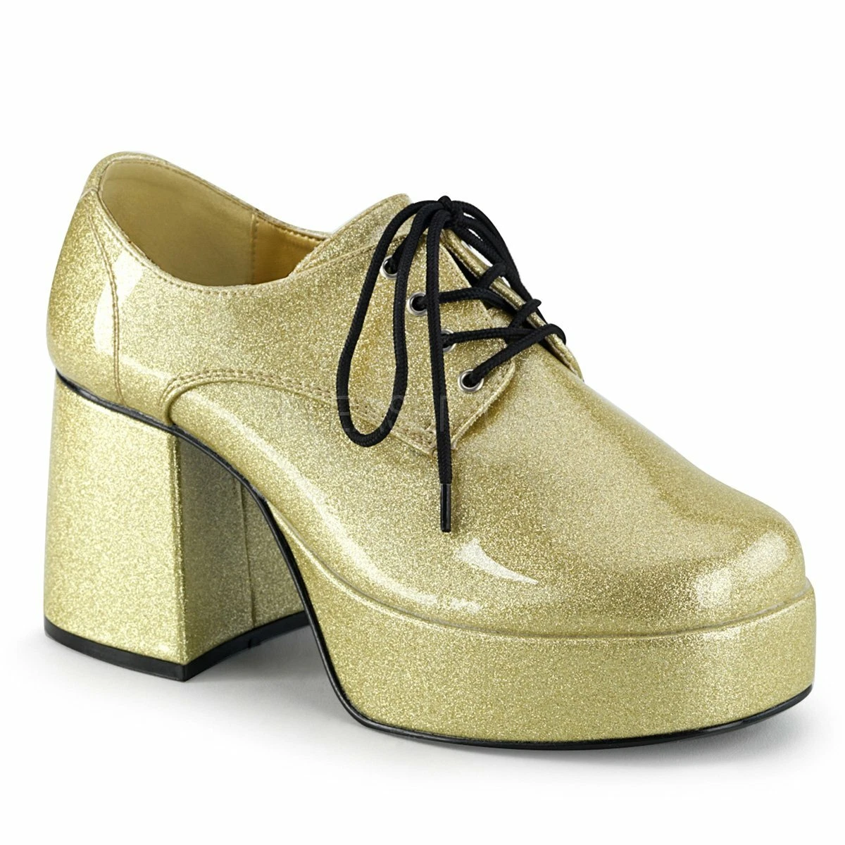 Funtasma Disco Pimp Gold Glitter Halloween Costume Platform Shoes Heels JAZZ 02G
