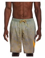 Nike Swim Mens Grid Swoosh Breaker 9" Volley Shorts Medium NESSD541 724 New Tag