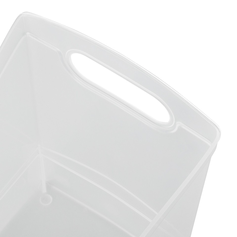 Mainstays Narrow Plastic Utility Storage Organizer Bin, Clear eBay