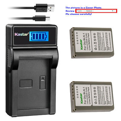 Kastar Battery LCD Charger for Olympus BLN-1 BLN1 & Olympus OM-D E-M5 Mark II