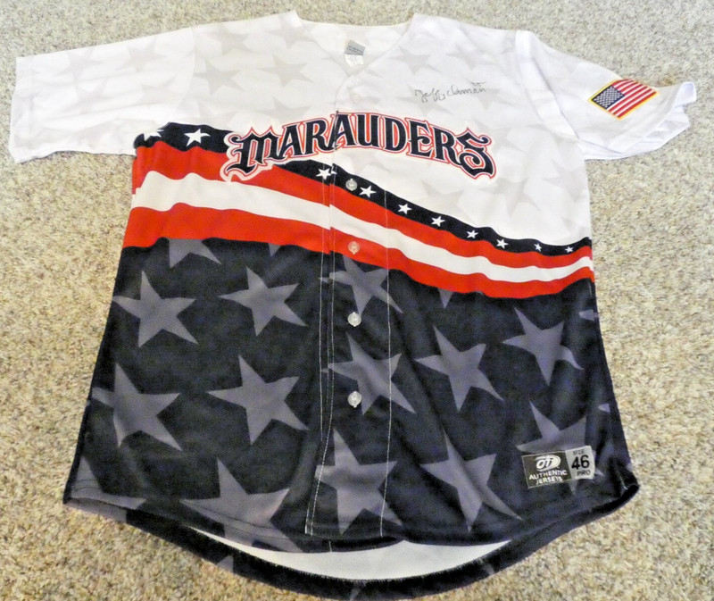 2014 - BRADENTON MARAUDERS - Game Worn July 4th JERSEY -FSL - Pittsburgh PIRATES