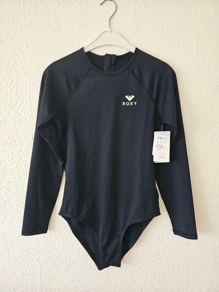 Roxy Badeanzug Essentials Onesie Back Zip schwarz Größe M Langarm - Bild 2 von 4