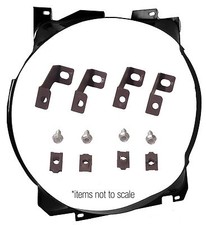 New Mustang Fan Shroud Bracket Kit 3 Row Radiator V-8 260 289 1964 1965 1966