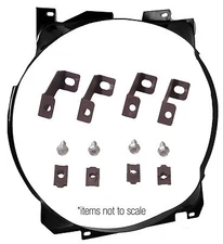 NEW Mustang Fan Shroud & Bracket Kit 3 Row Radiator V-8 260 289  1964 1965 1966