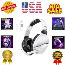Wireless Gaming Headset with Noise Canceling Microphone for PS5, PC, PS4, 2.4...