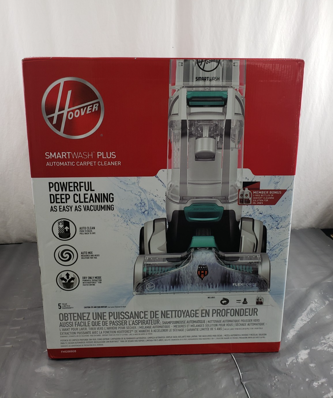 Hoover SmartWash Automatic Carpet Cleaner Upright Shampooer FH52000GB