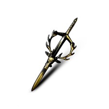 Stag Head Scottish 4" Brass Antique Finish Kilt Pin