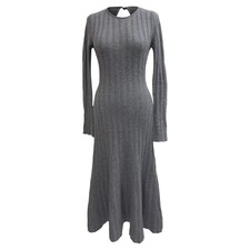 Reformation Evan Midi Dress In  Cashmere Women Grey S