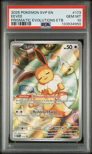 Pokemon Eevee 2025 SVP 173 ETB Black Star Promo PSA 10 Prismatic Evolutions Gem