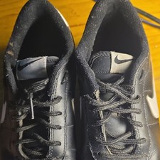 Nike Cortez 815922-011 Black White Leather Sneakers 5Y Kids Low Top