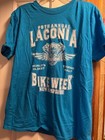 Laconia NH 2021 Bike Week Rally T shirt Short Sleeve Blue MEDIUM EUC