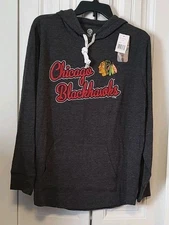 NWT Chicago Blackhawks Womens Sizes XL Gray NHL Hoodie