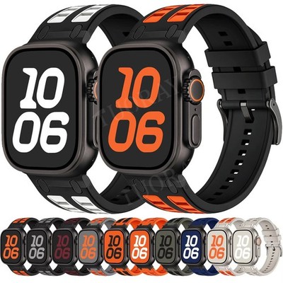Silikon Sportband Armband für Apple Watch Series 11 10 9 8 7 6 5 4 Ultra 3 49mm