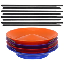 4 Pcs Spinning Juggling Disk Kids Set Hand Stick Circus Toy Plates