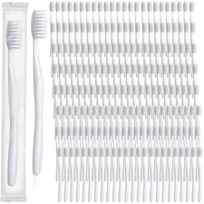 Tessco 500 Pcs Disposable Toothbrushes Individually Wrapped Soft Bristle Toot...