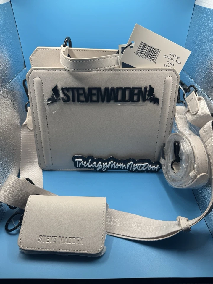 НОВЫЙ С ЯРЛЫКАМИ STEVE MADDEN BEVELYN BATS СУМКА ЧЕРЕЗ ПЛЕЧО W КРЕДИТНОЙ КАРТЫ ЧЕХОЛ МЕЛ - Изображение 2 из 3