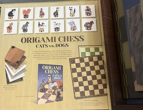 Origami DIY Chess Cats Vs Dogs  Make Chess Pieces Paper Craft New - Picture 2 of 6