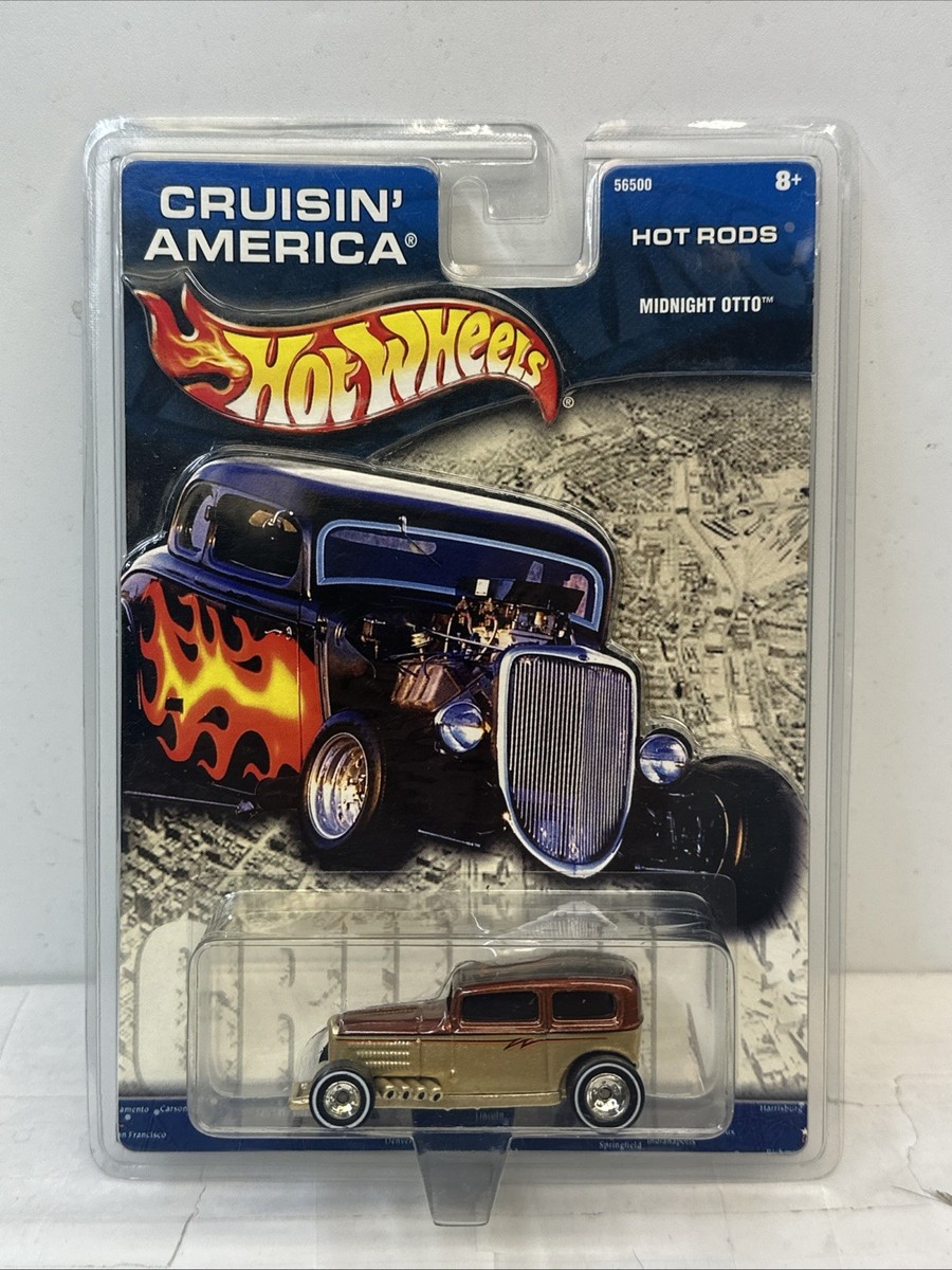 Hot Wheels Cruisin' America ミニカーセット Hot Wheels 2002 Cruisin America Hot Rods Midnight Otto Gold Real