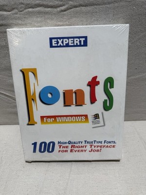 Expert Fonts For Windows 100 TrueType Fonts 3.5 Disk New Sealed