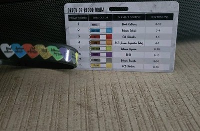 Phlebotomy Order Of Draw Bracelet And Order Of Draw Badge Buddy