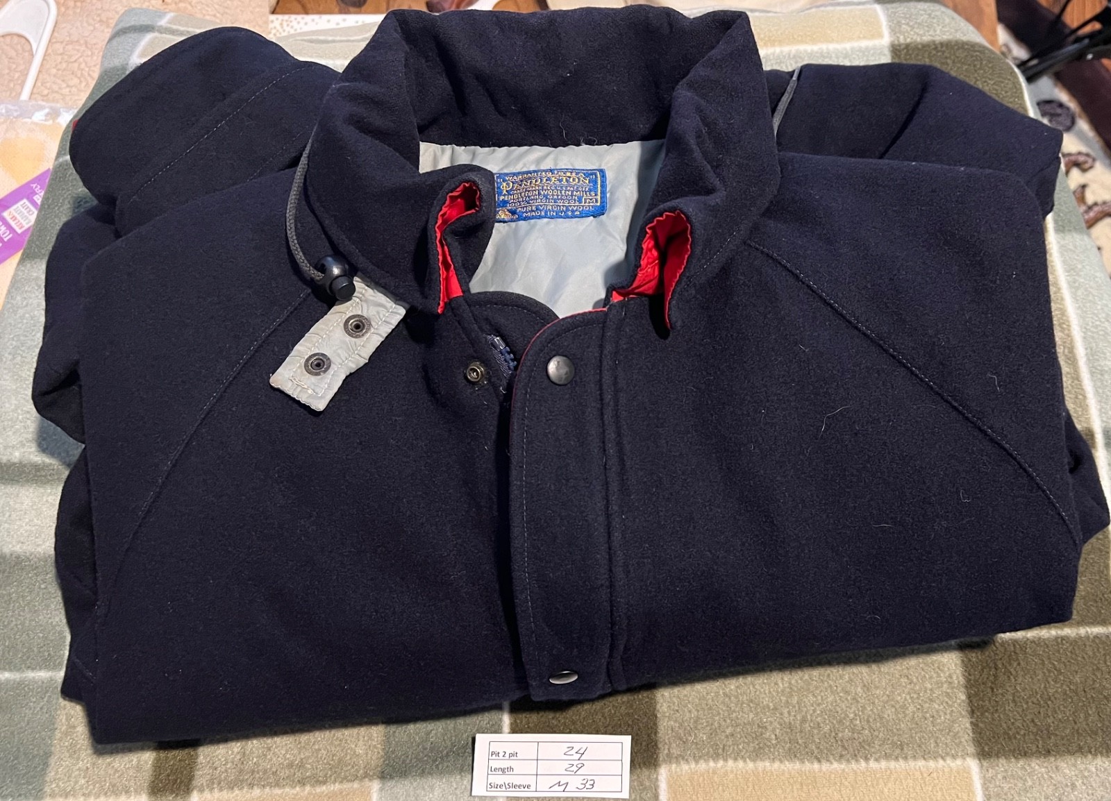 Pendleton Woolen Mills All Black Wool Jacket Mens… - image 6
