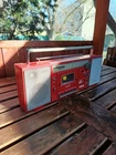 Siemens Club RM 816 vintage German boombox in rare red color Sanyo M 7900