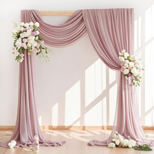Wedding Arch Draping Fabric 30'' X 18FT Sheer Chiffon Arch Drape Backdrop