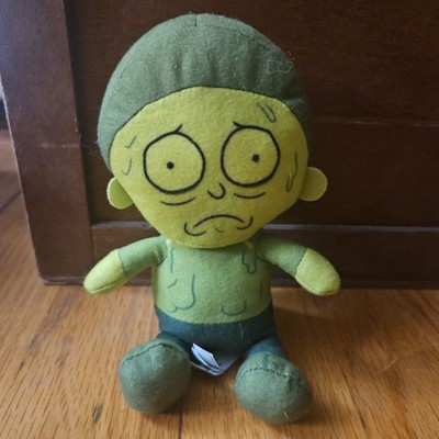 TOXIC MORTY   Adult Swim Rick & Morty Plush Stuffed Doll Toy Factory Green 7''