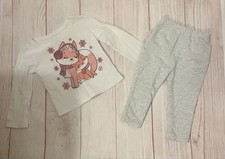Outfit 2 Pc Long Sleeve Top Ruffle Casual Pants 12/18 Mo