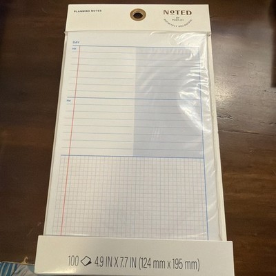 Noted by Post-it 4.9x7.7 Day Am Pm Planning Sticky Notes - 100ct