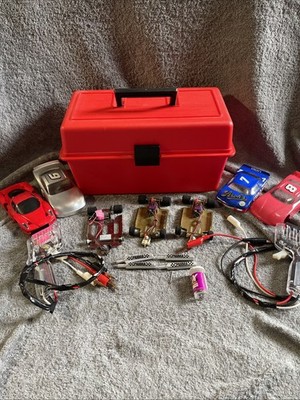 Lot of Parma 1:24 Slot Cars & Controllers READ AS IS UNTESTED