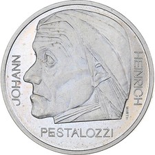 [#134642] Switzerland, 5 Francs, Johann Pestalozzi, 1977, Bern, Proof, Cupronic,