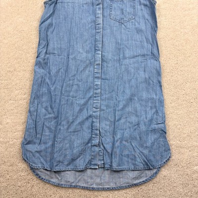 beach lunch lounge chambray dress Light Wash Chambray Mini Shirt Dress - All Dresses main image 0