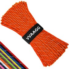 Reflective Paracord Rope 100FT, 7 Strand Nylon para Cord Lanyard Utility 550 ...