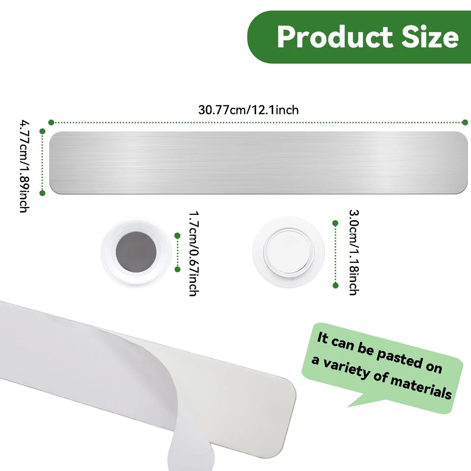 Paquete de 4 tablones magnéticos, barra de tablón de anuncios de notas sin marco para pared | adhesivo... Foto 2 de 4