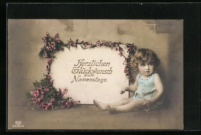 Foto-AK EAS Nr. 9895 /6: Glückwunsch zum Namenstag 