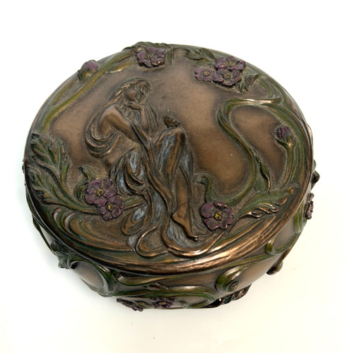 Summit Veronese Design Nymph Fairy Trinket Box- art nouveau style design