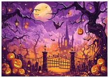 Halloween Backdrop Halloween Backdrops for Photography Trunk or Treat Decorat...