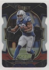 2022 Panini Select Concourse Black & Red Prizm Die-Cut Jonathan Taylor #44 0jk3