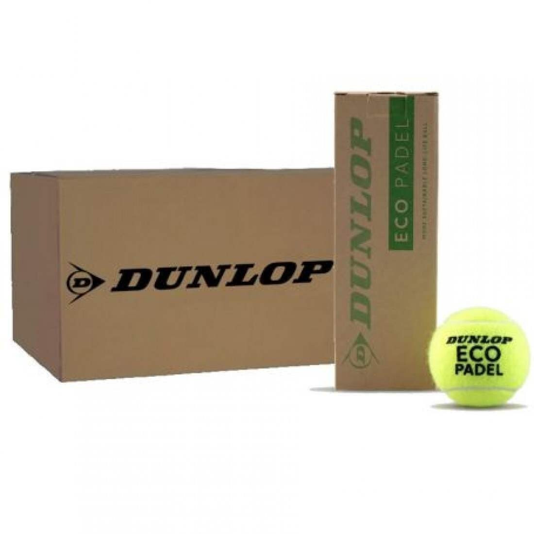 Caja De 24 Tubos De 3 Pelotas Dunlop ECO PADEL EU ORIGINALES