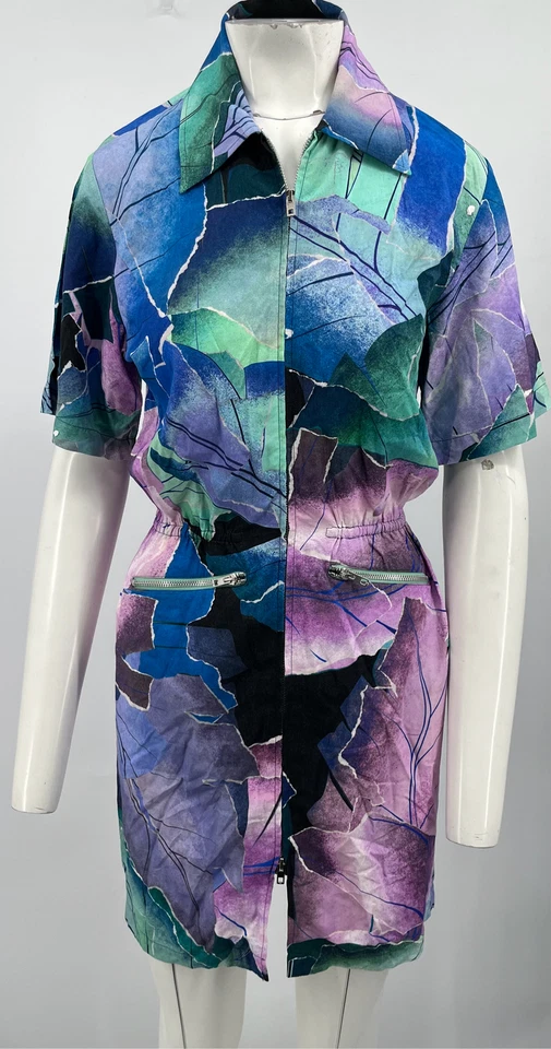 Mini Vestido Acne Studios 'Mardisa' Estampado Multicolor Cremallera Completa Talla 34 Foto 2 de 4