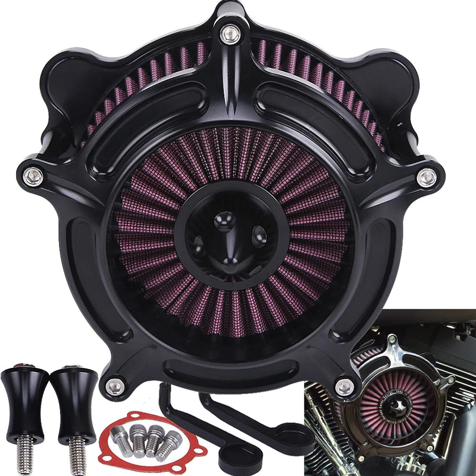 Air Cleaner Intake Filter Kit For Harley Road Street Electra Glide Touring 97-07 Foto 3 de 4