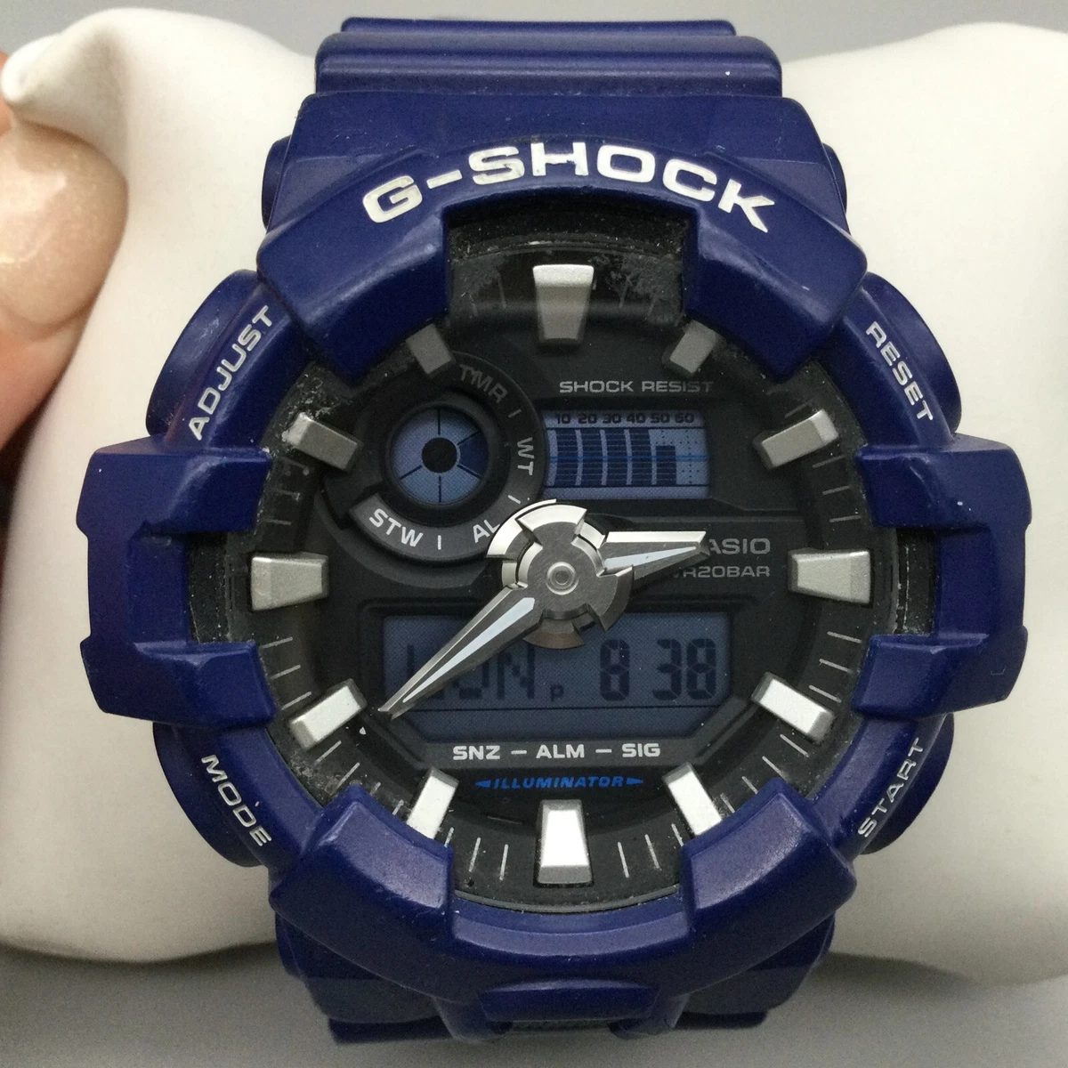 Casio G-Shock Watch Men 52mm Blue Round Dial 5522 GA-700 New