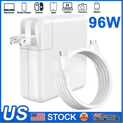 96W USB-C Power Adapter Type C Charger For MacBook Pro 16'' 15'' 14'' 13'' 12''