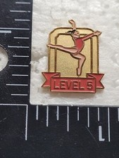 GYMNASTICS LEVEL 5 HAT LAPEL PIN PIN BACK USED Z2678