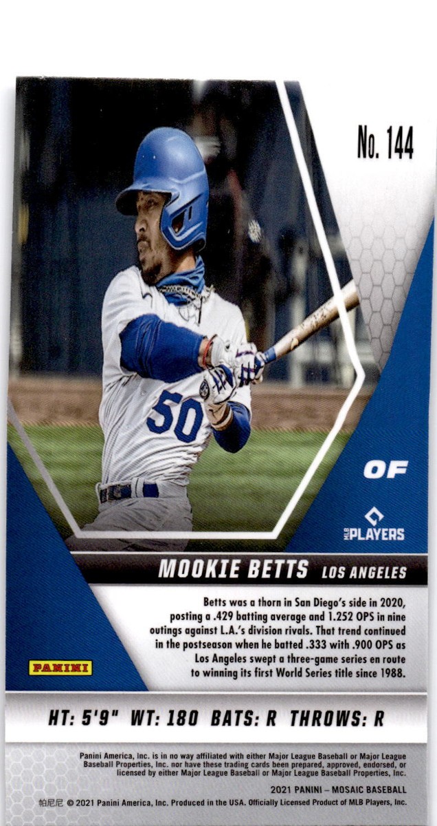 2021 Panini Mosaic #144 Mookie Betts | eBay