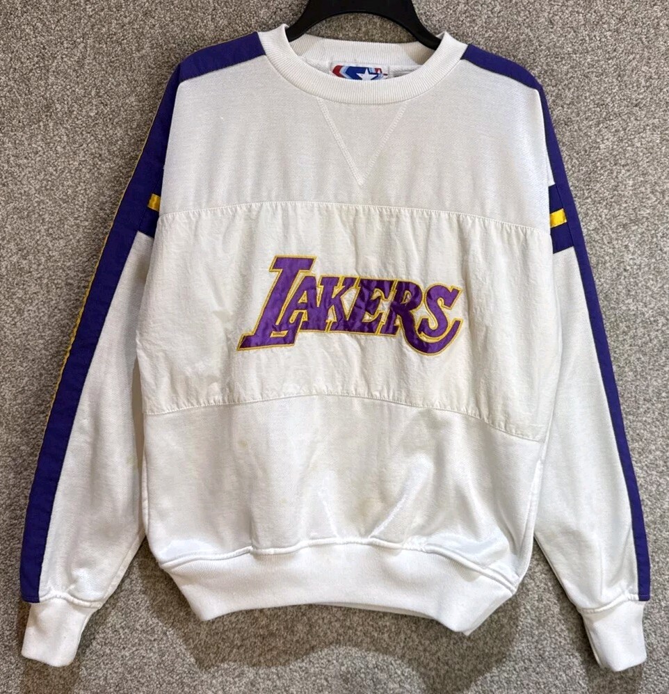 Vintage Starter NBA Mens Los Angeles Lakers Crewneck Sweatshirt Size Small
