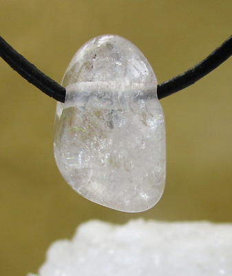 BERGKRISTALL    Freeform    Anhänger   TROMMELSTEIN   gebohrt    Nr.15